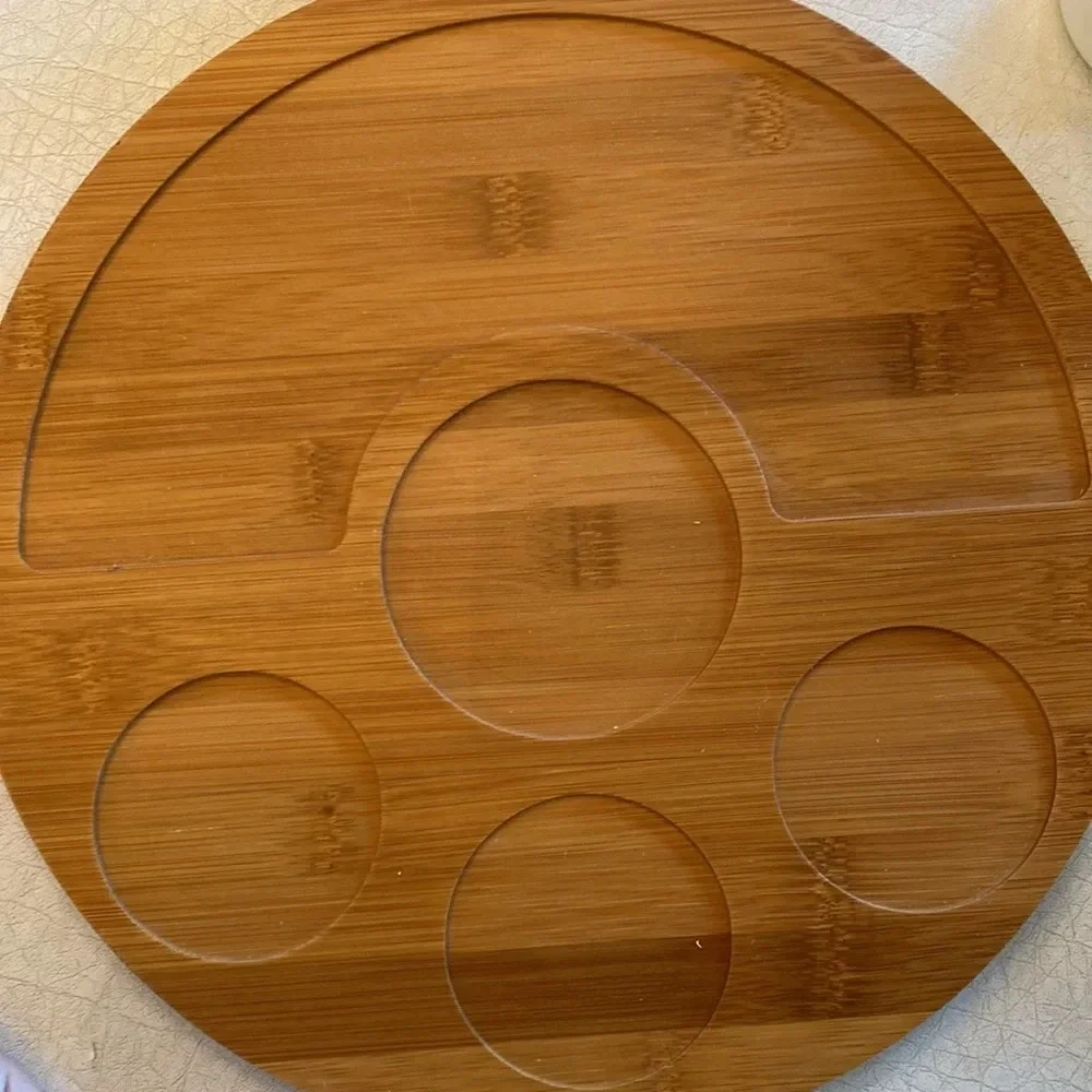 NWT Wood and China Symphony appetizer serving set 13pc
